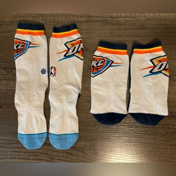 2 PAIR- STANCE Dress Socks- OKC Thunder NBA, Size L - Picture 1 of 4